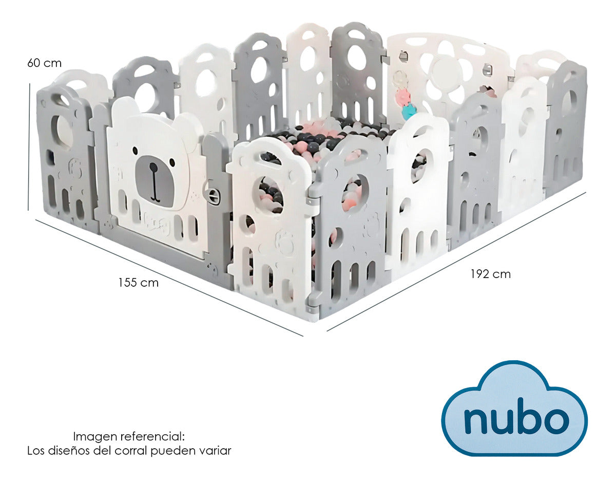 Corral Juegos Bebe Infantil Nubo Premium De 155x192cm Armable