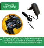 Auto Electrico Niños Retroexcavadora Bateria Alta Duracion Amarillo
