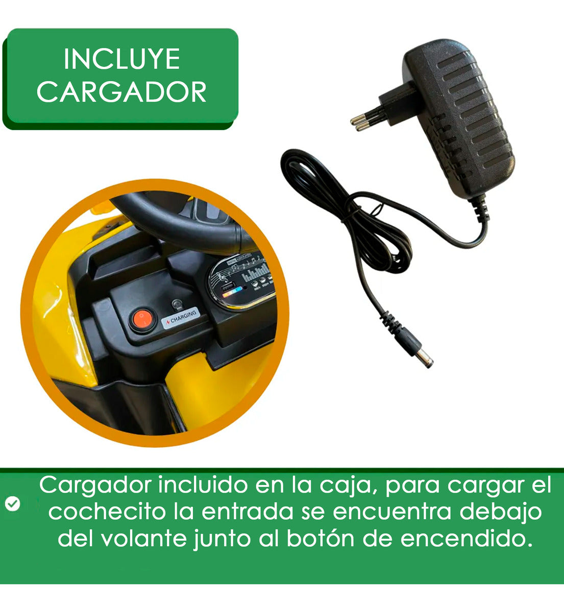 Auto Electrico Niños Retroexcavadora Bateria Alta Duracion Amarillo