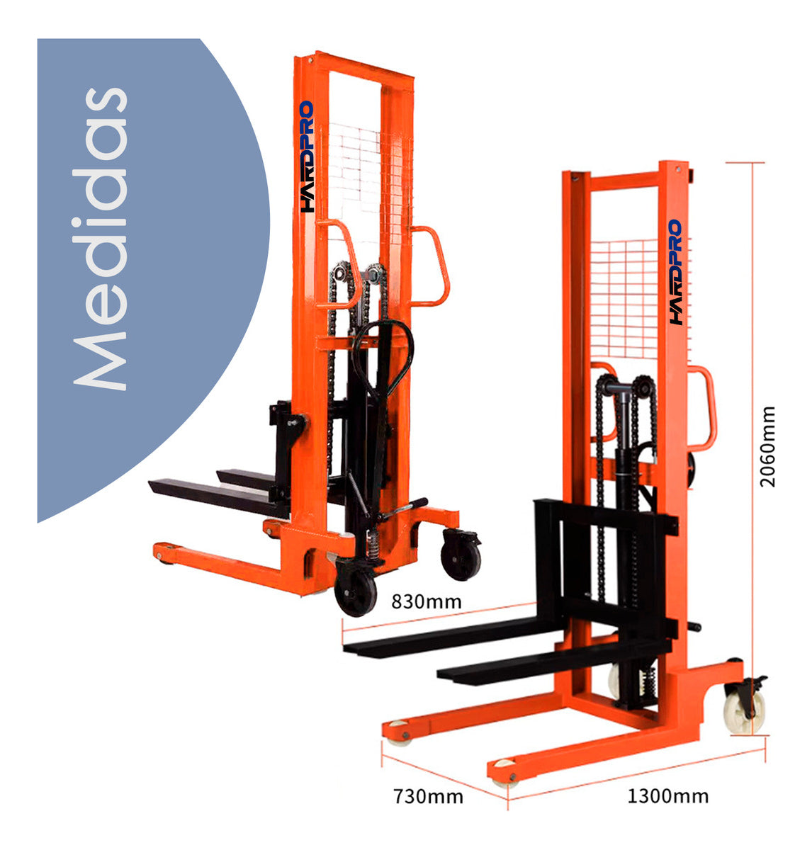 Apilador Hidráulico De Carga Manual Hardpro 1 tonelada 1,6mt