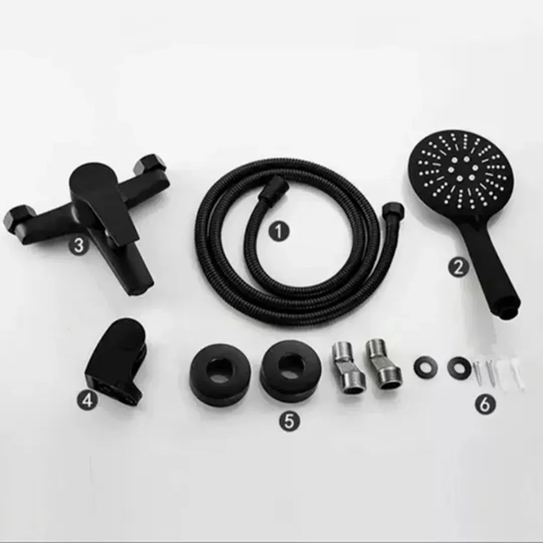 Llave Grifo Monomando Tina Con Ducha Acabado Mate Negro