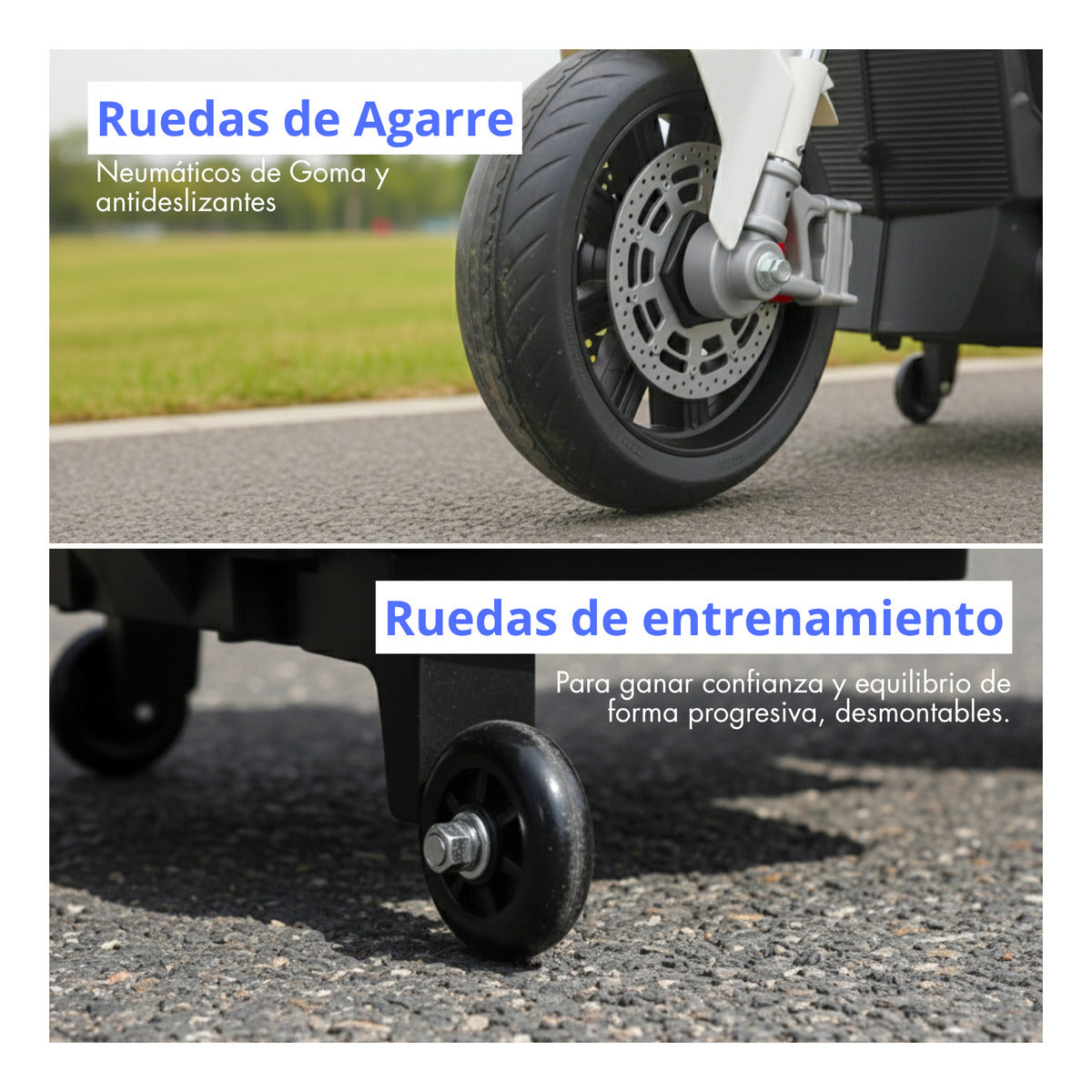 Moto Electrica Montable Niños Policia Bateria Alta Duracion Led Blanco