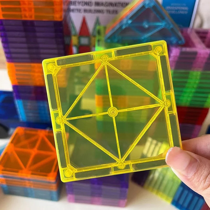 Bloques Magneticos 2en1 Tobogán De Bolas 3D Balde De188pzs