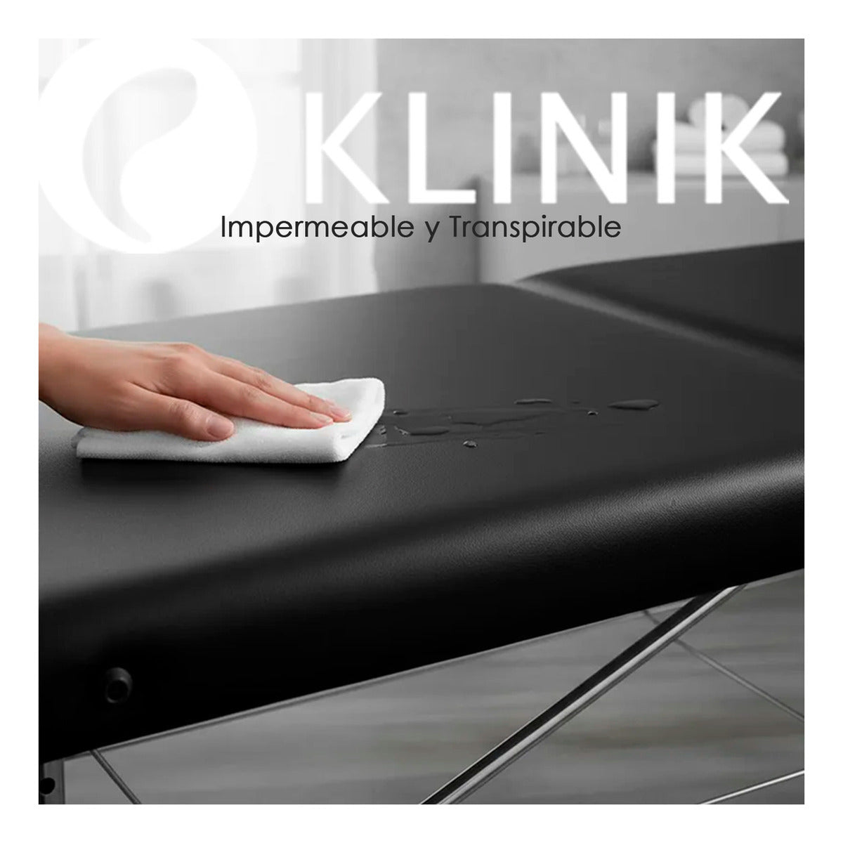 Cama Masajes Estetica Klinik 200kg Altura Ajustable Plegable Negro