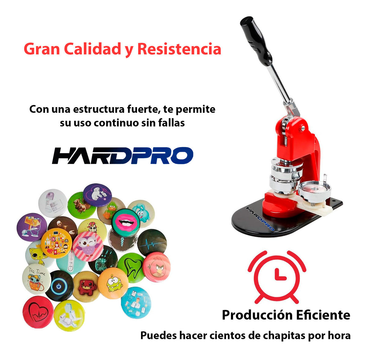 Maquina Prensa De Chapitas Con Matriz De 58mm Con 100 Chapitas