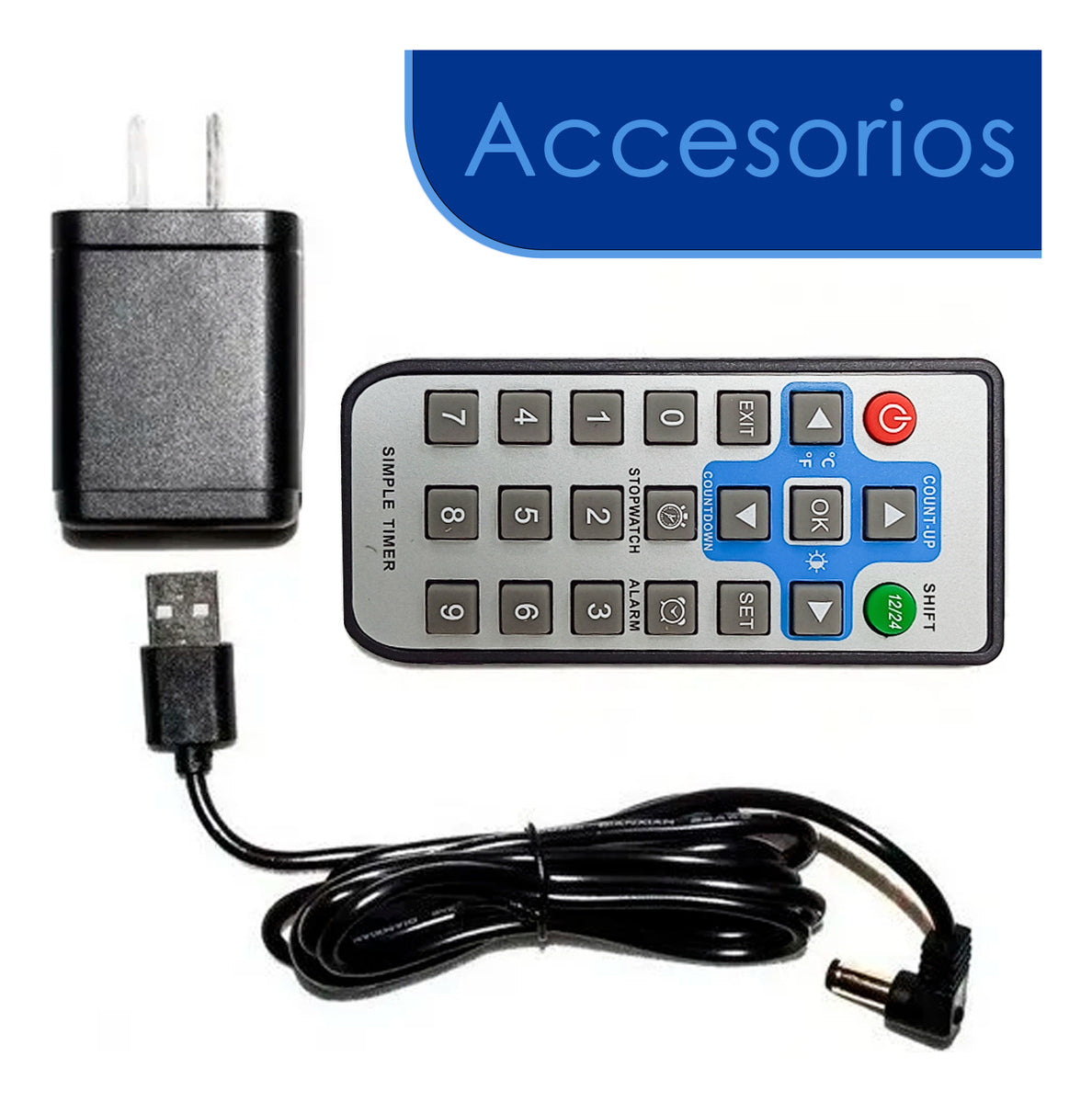 Reloj Digital Pared Led Con Cronometro Control Remoto Jh120