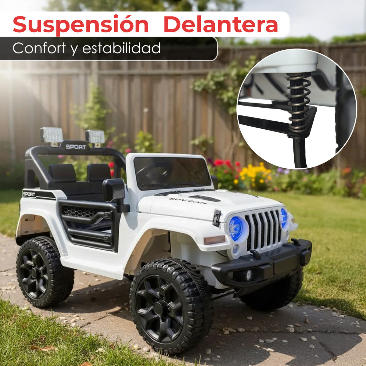 Auto Electrico Jeep Montable 4x4 Bateria Alta Duracion 12v