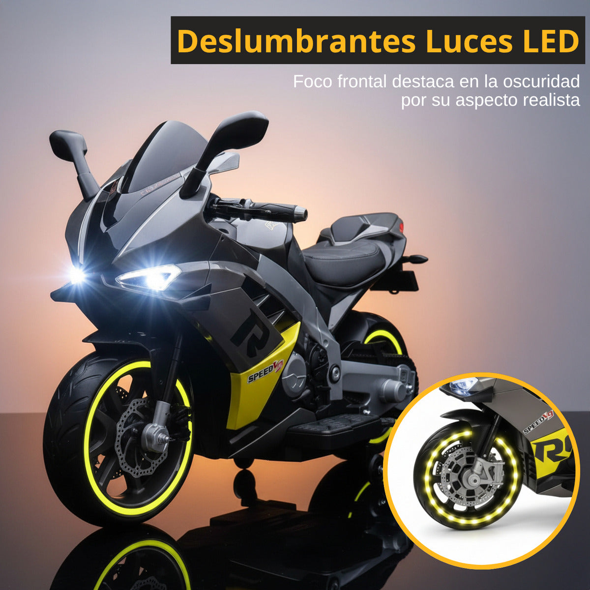 Moto Eléctrica Montable Niños R1 Grande Bateria Alta Duracion
