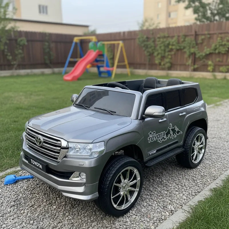 Auto Electrico Niños Toyota Lc300 Premium Auto Montable Gris