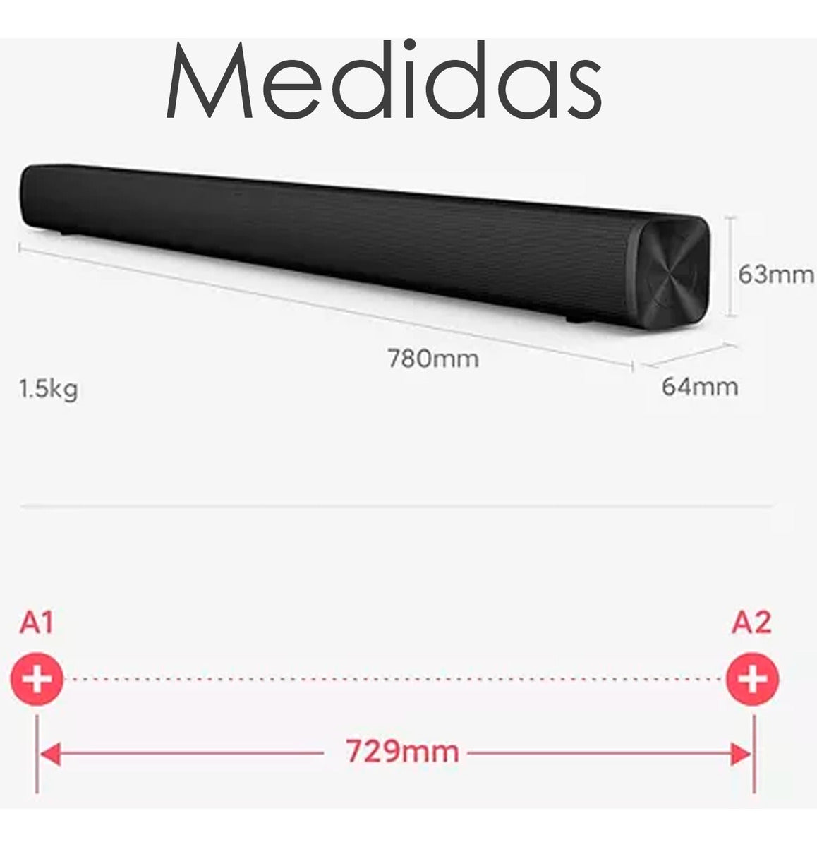 Barra De Sonido Xiaomi Soundbar 2.0 30w Bluetooth Parlante Negro 70-20k Hz