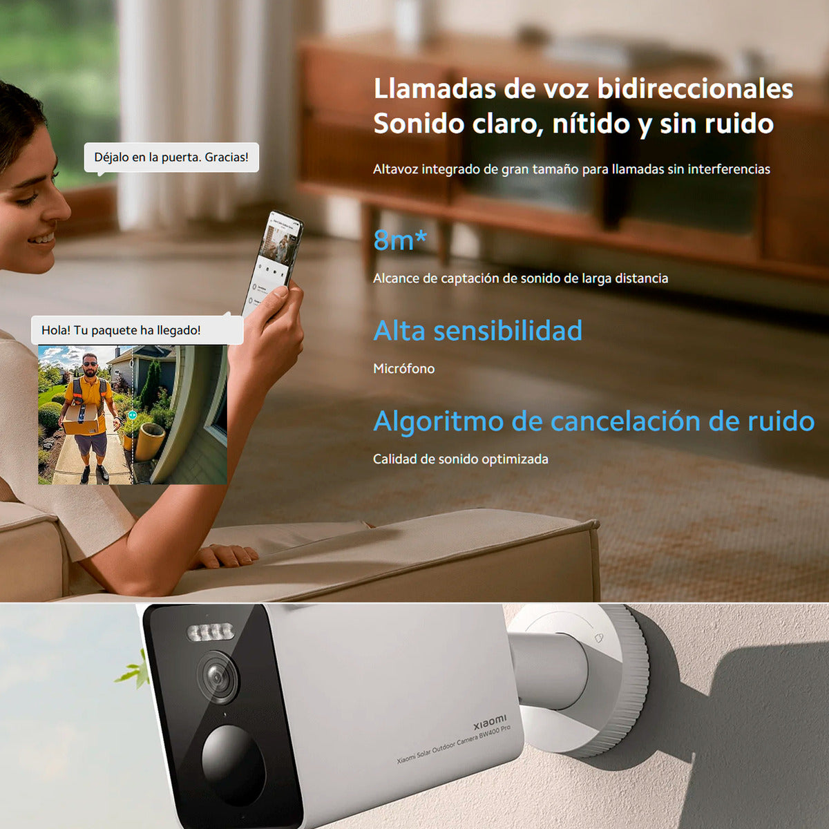 Xiaomi Solar Outdoor Camera 2,5k Qhd Bw400 Pro + Hub 2,4ghz Blanco