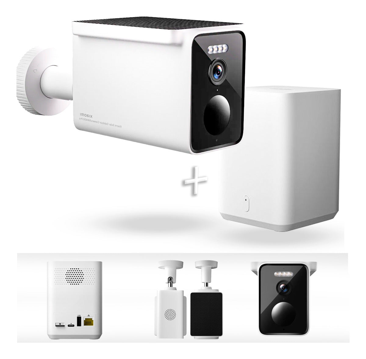 Xiaomi Solar Outdoor Camera 2,5k Qhd Bw400 Pro + Hub 2,4ghz Blanco