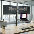 Soporte Escritorio Monitor Notebook Triple 10 a 32 Pulgadas Con Brazo
