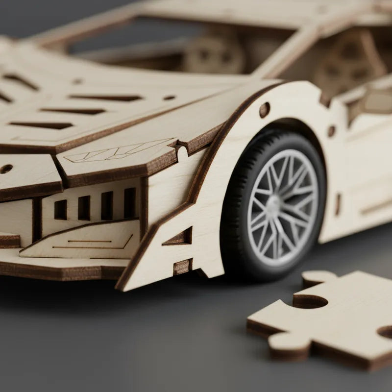 Puzzle 3d Auto Lamborghini Madera Armable 114pcs Didactico