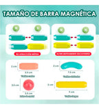 Bloques Magneticos 2 en 1 De Varillas 3D De 84 piezas Con Balde No Tóxico