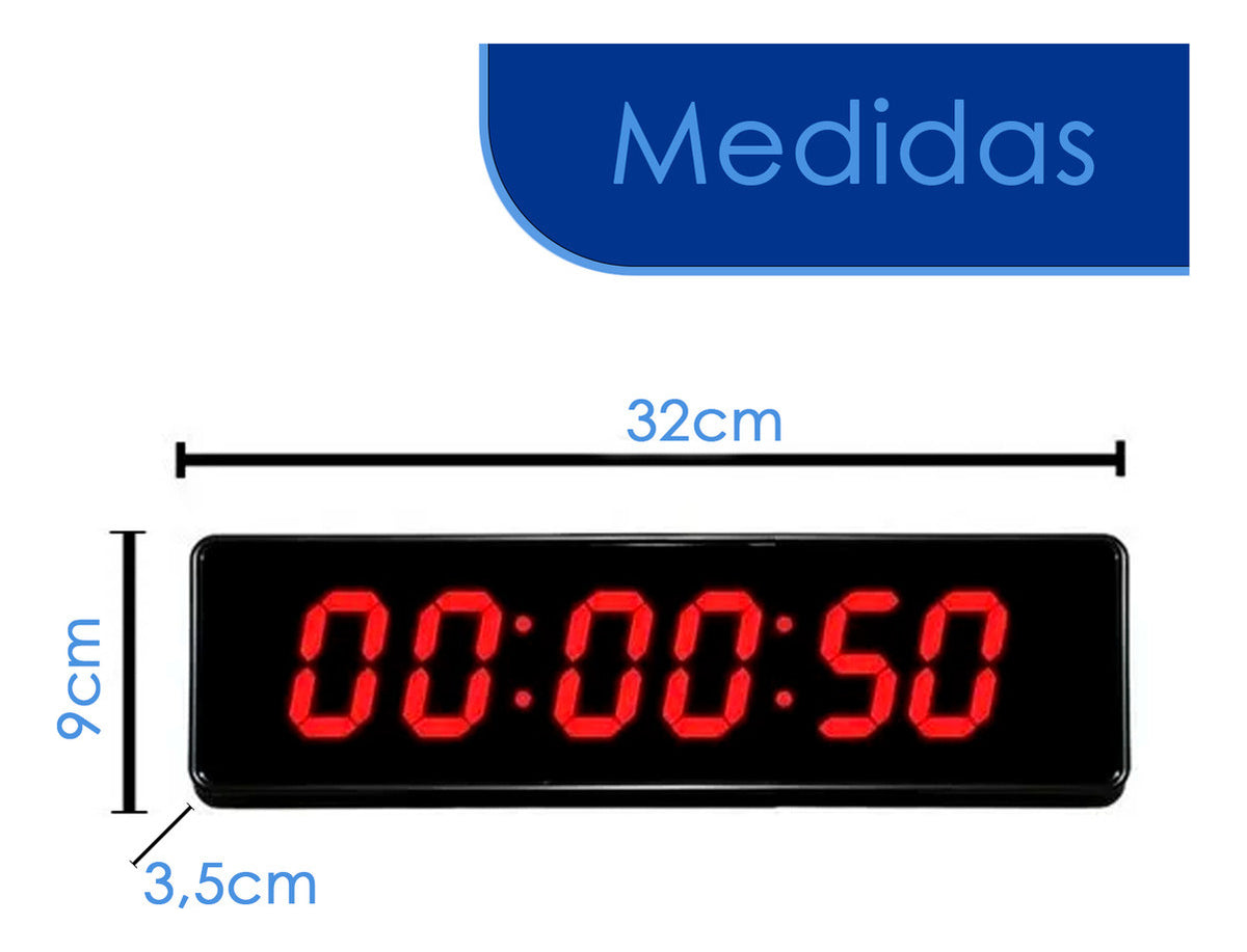 Reloj Digital Pared Led Con Cronometro Control Remoto Jh120