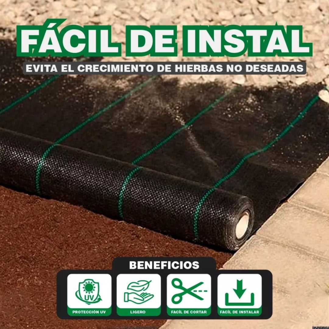 Malla Antimaleza 1x100 Mts Tela Rollo Ground Cover Planta