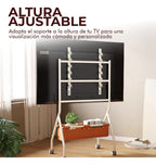 Soporte Tv Pedestal Rack Movil Con Ruedas 32 A 75 Vesa