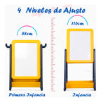 Pizarra Dibujo Para Niños Y Mesa De Trabajo 4 Niveles Azul Nubo