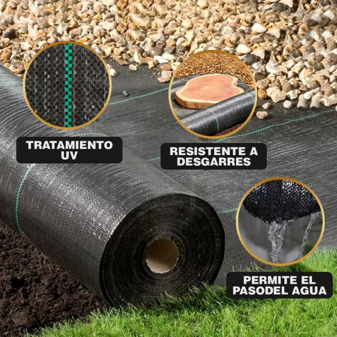 Malla Antimaleza 1x100 Mts Tela Rollo Ground Cover Planta