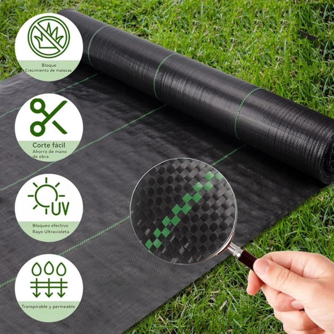 Malla Antimaleza De 2x100 Mts Tela Rollo Ground Cover Planta