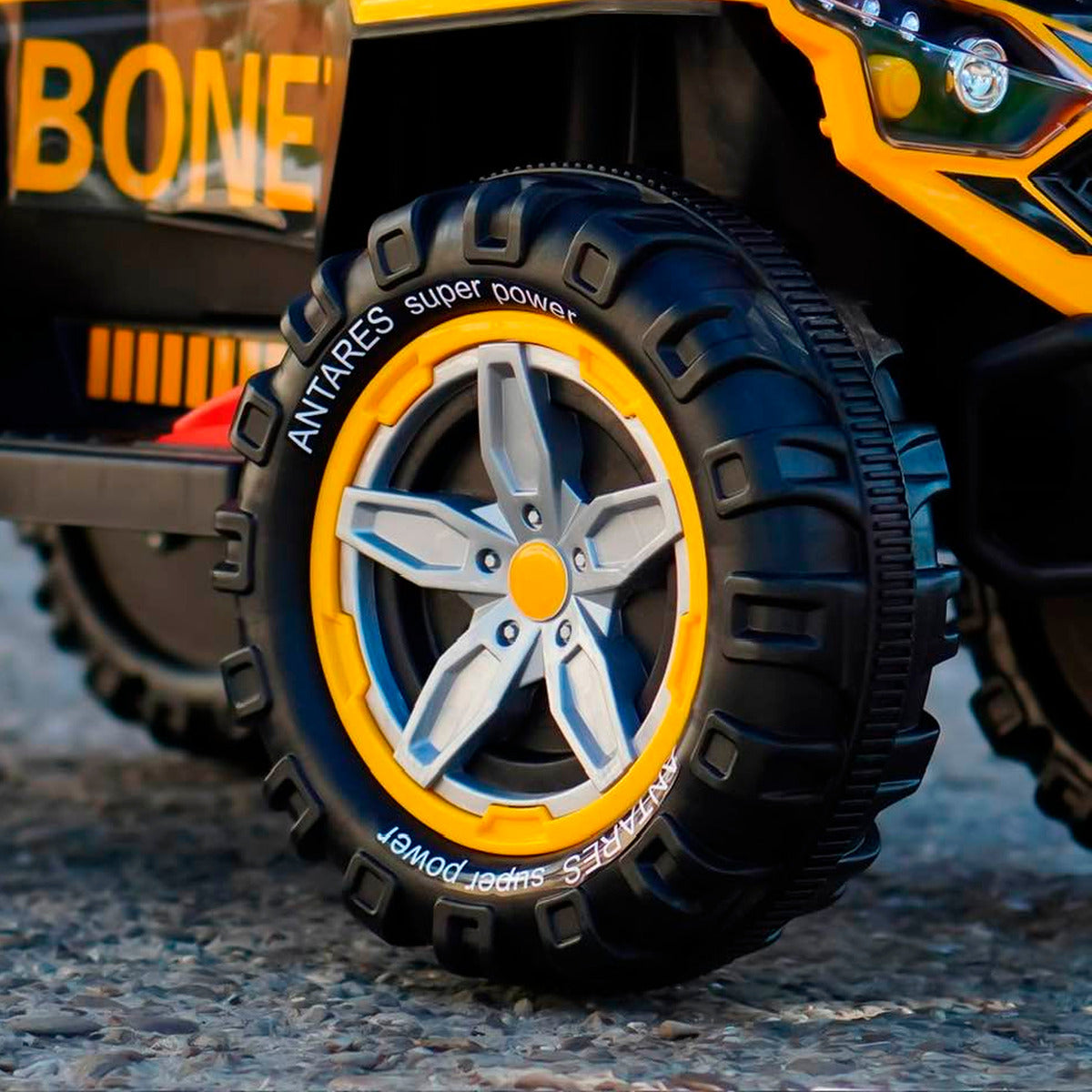 Auto Electrico Niños Retroexcavadora Bateria Alta Duracion Amarillo