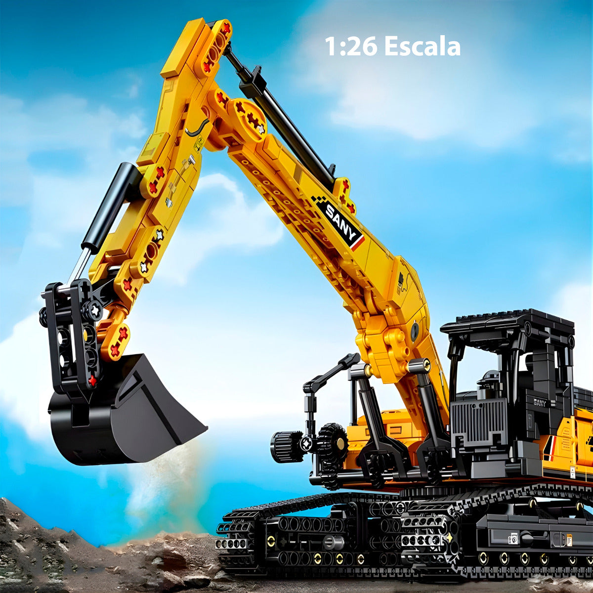 Juguete Armable Excavadora 1022 Pzs Didáctico Escala 1:26