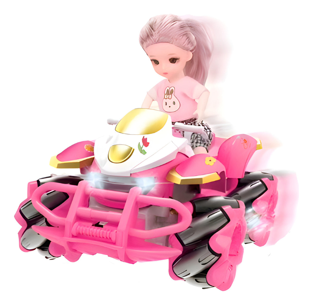 Auto Control Remoto Cuatrimoto Niña Princesa Drift 22 Cm Rosa