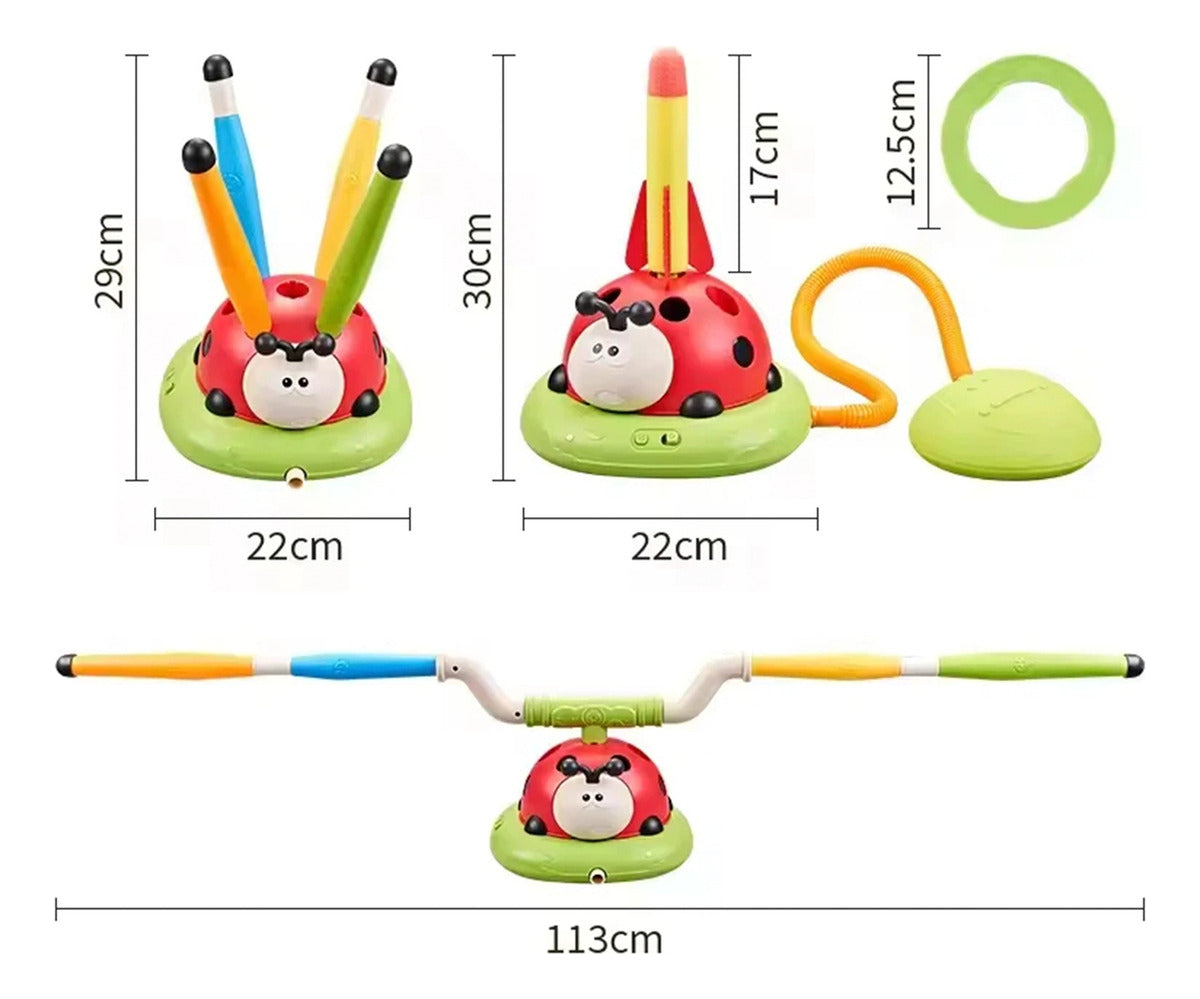 Juguete Didactico 3 en 1 Chinita Musica Salto Ejercicios Niños