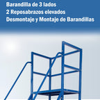 Escalera Industrial Tipo Avion De 7 Peldaños Con Plataforma De 1,85m 550kg