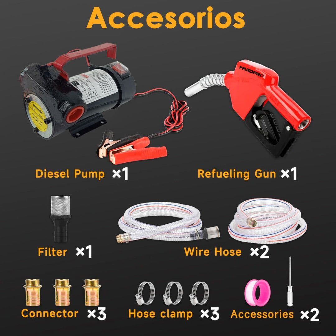 Kit Bomba Trasvasije Diesel 12v Motor Pistola Bencina