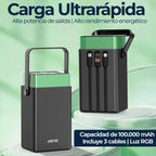 Power Bank 100.000mah Bateria Carga Rapida 22.5w Con Cables
