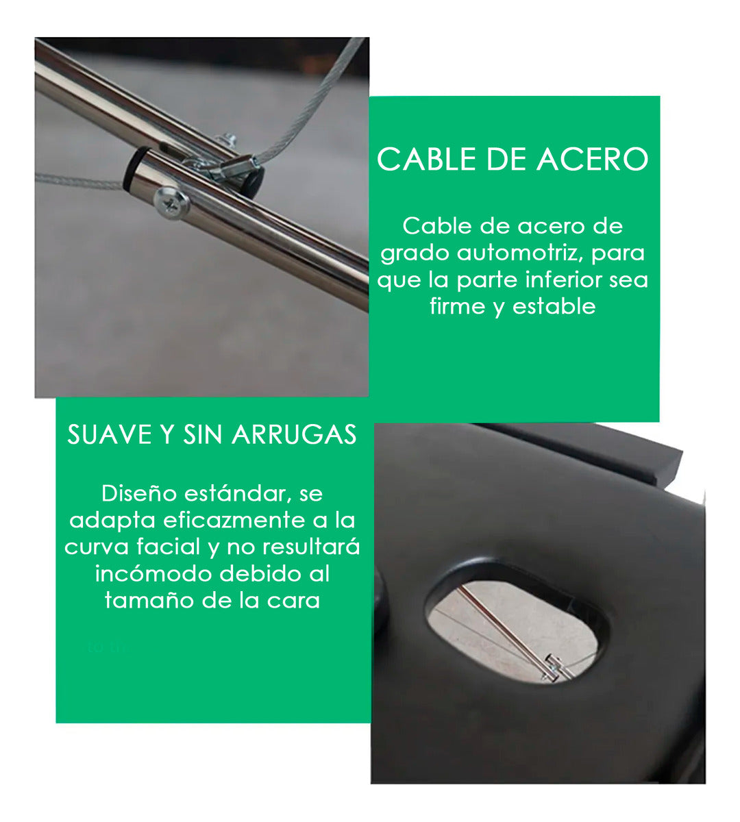 Cama Masajes Estetica Klinik 200kg Altura Ajustable Plegable Negro