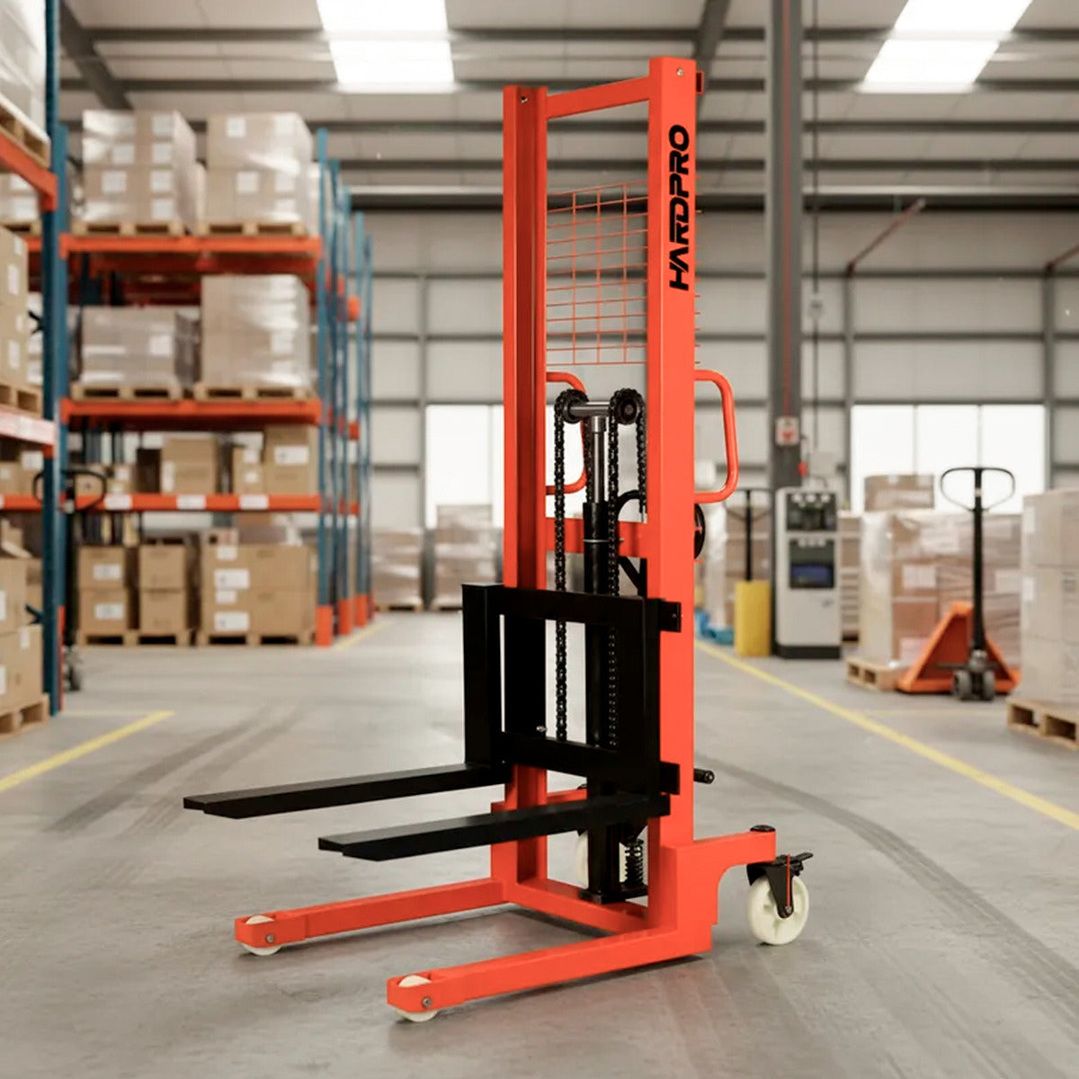 Apilador Hidráulico De Carga Manual Hardpro 1 tonelada 1,6mt