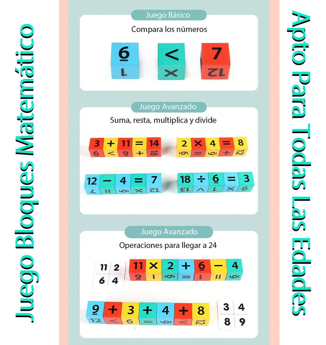 Bloques Magnéticos Juego Didáctico Matemático Ingenio 32pcs