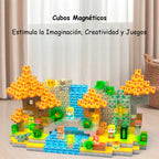 Bloques Magnéticos Tipo Minecraft 200 Pcs Con 10 Bloques De Luz