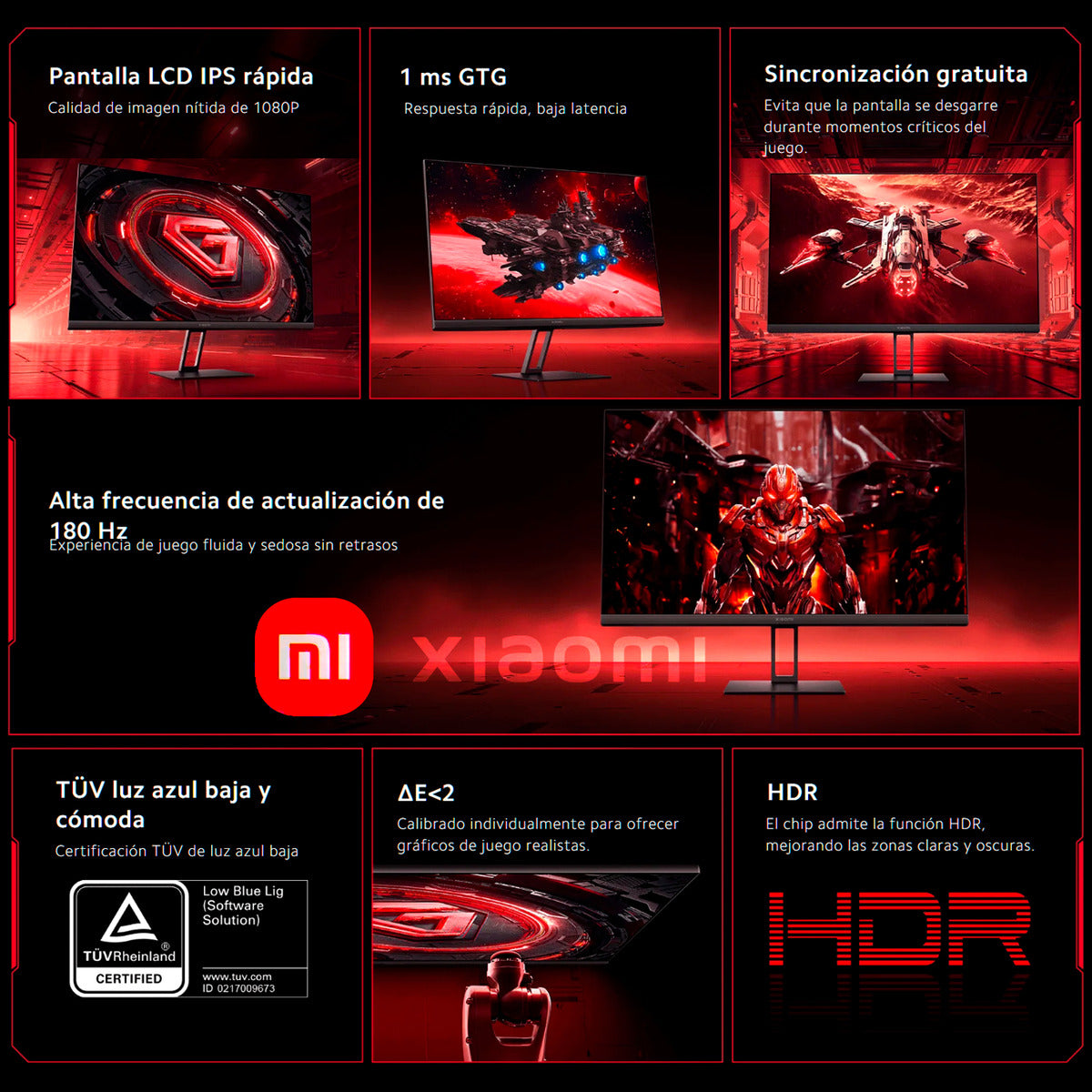 Xiaomi Gamer Monitor G24i 23.8 Fhd 1920*1080 Ips Dp A 180hz Negro