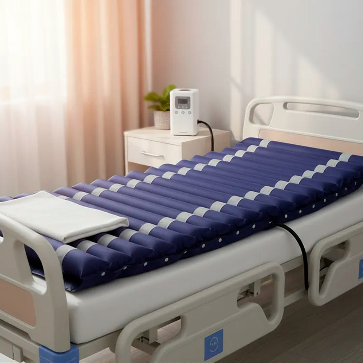 Colchon Antiescaras Profesional Klinik Con Motor 135kg Tubular Azul