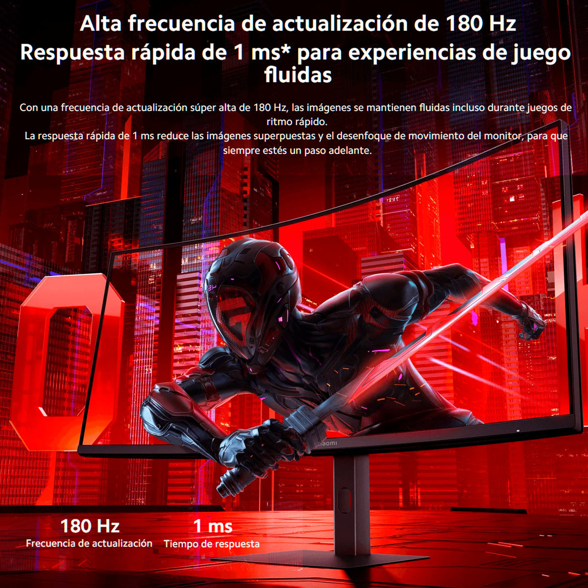 Xiaomi Monitor Curvo Gamer G34wqi 34 2k Ultrawide 180hz Negro