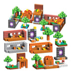 Bloques Magnéticos Tipo Minecraft 204 Pcs Mundo Portales 204 Bosque