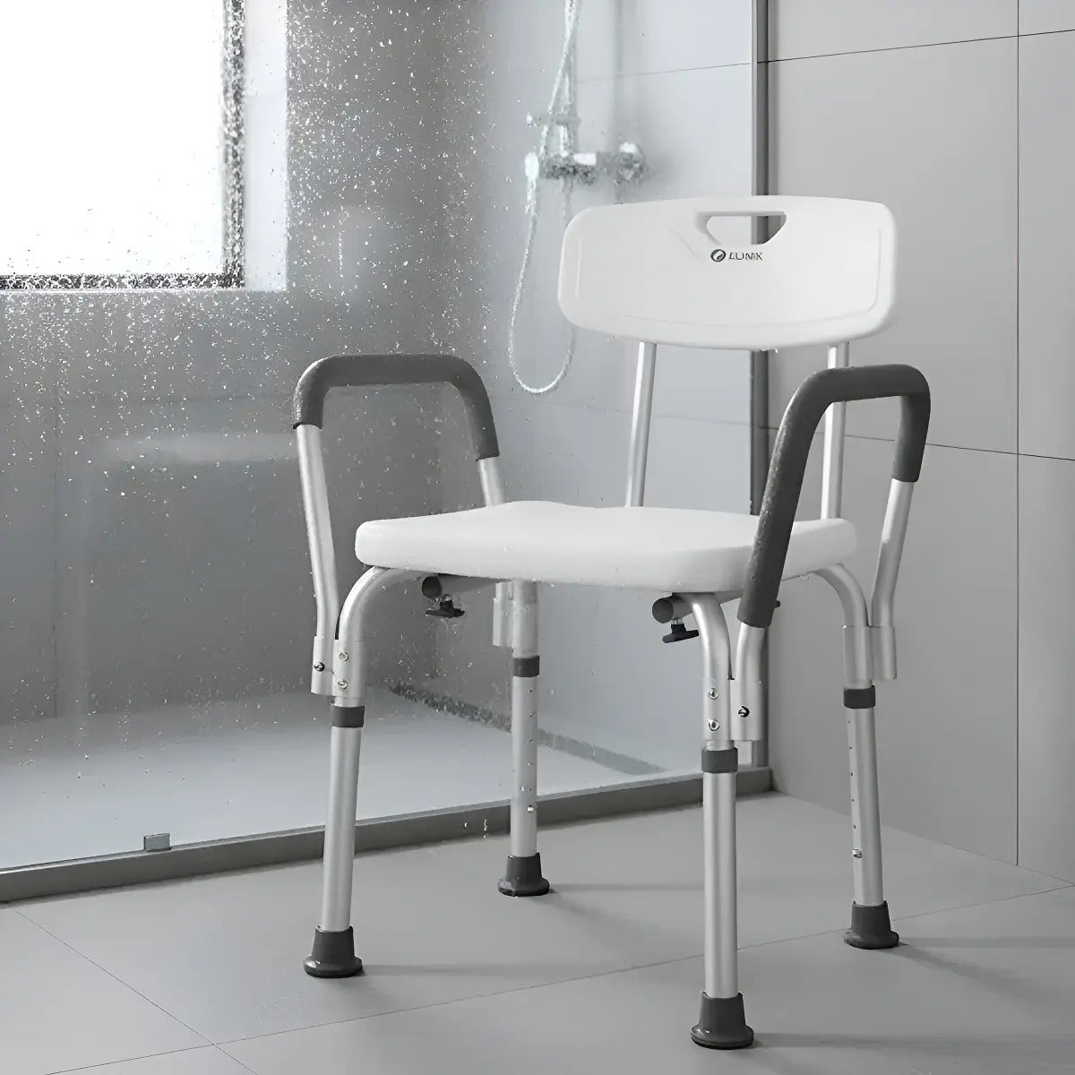 Silla De Baño Ducha Con Apoya Brazos Antideslizante Portatil Livelia