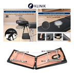 Cama Masajes Estetica Klinik 200kg Altura Ajustable Plegable Negro