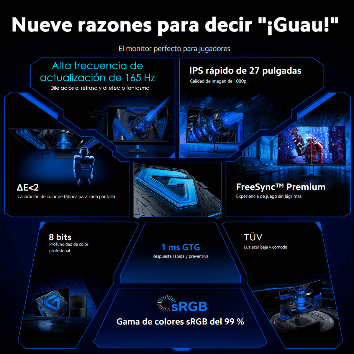 Xiaomi Gamer Monitor G27i 27in Fhd 1920*1080 Ips Dp A 165hz Negro