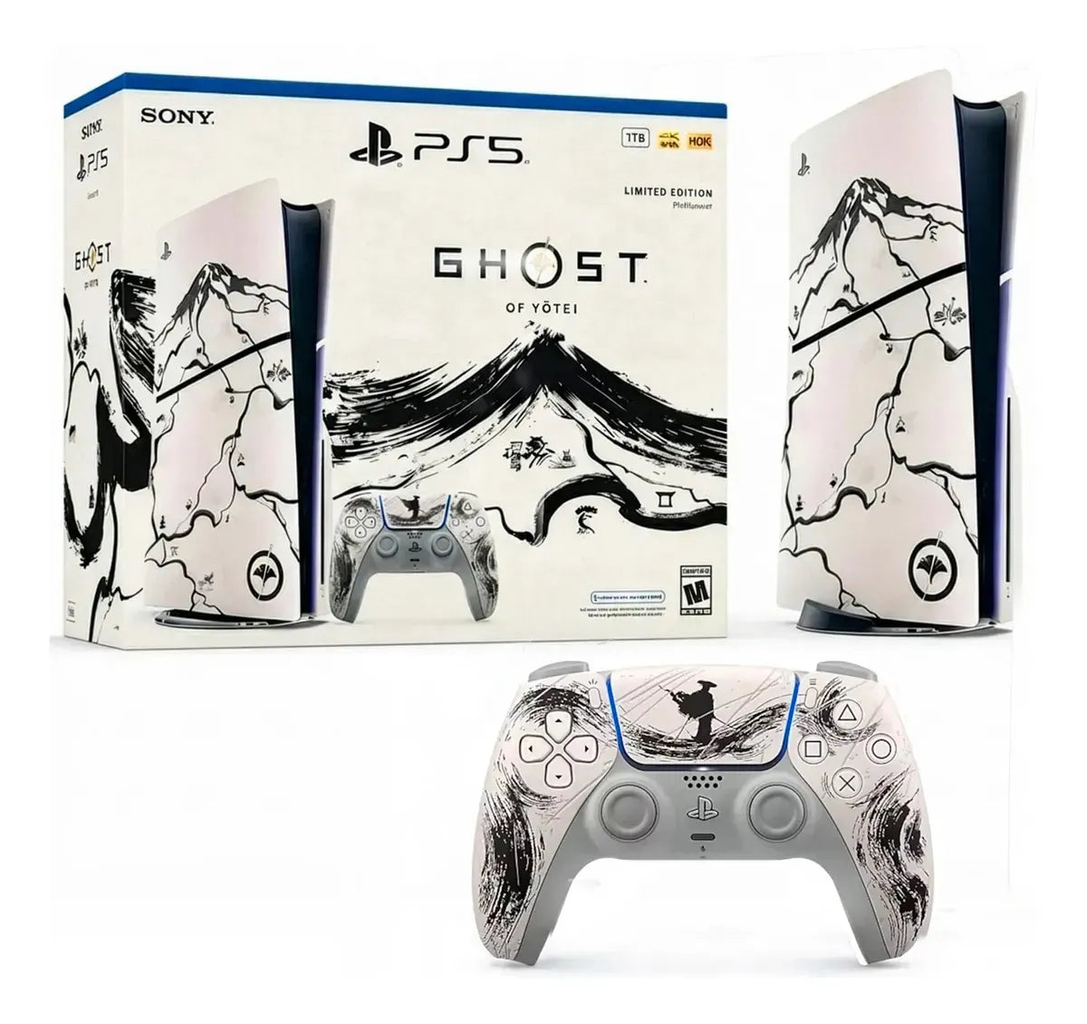 Consola Sony PlayStation 5 Slim Ghost de Yotei Edición Limitada con Disco y 1 TB