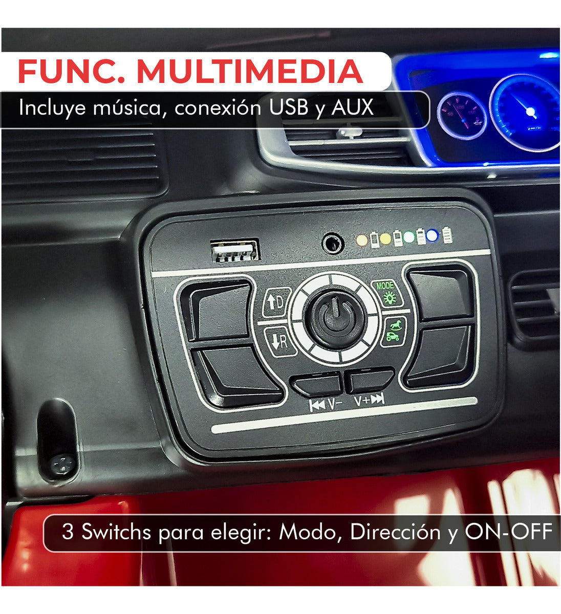 Auto Electrico Montable Jeep Mercedes Gle Pro Bateria Alta Duracion Rojo