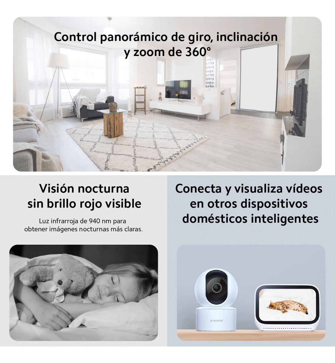 Xiaomi Smart Camera C200 Seguridad 1080p Wifi Visión 360° Blanco