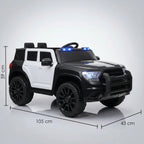 Auto Electrico Montable Niños Camioneta Jeep Policia Bateria Alta Duracion