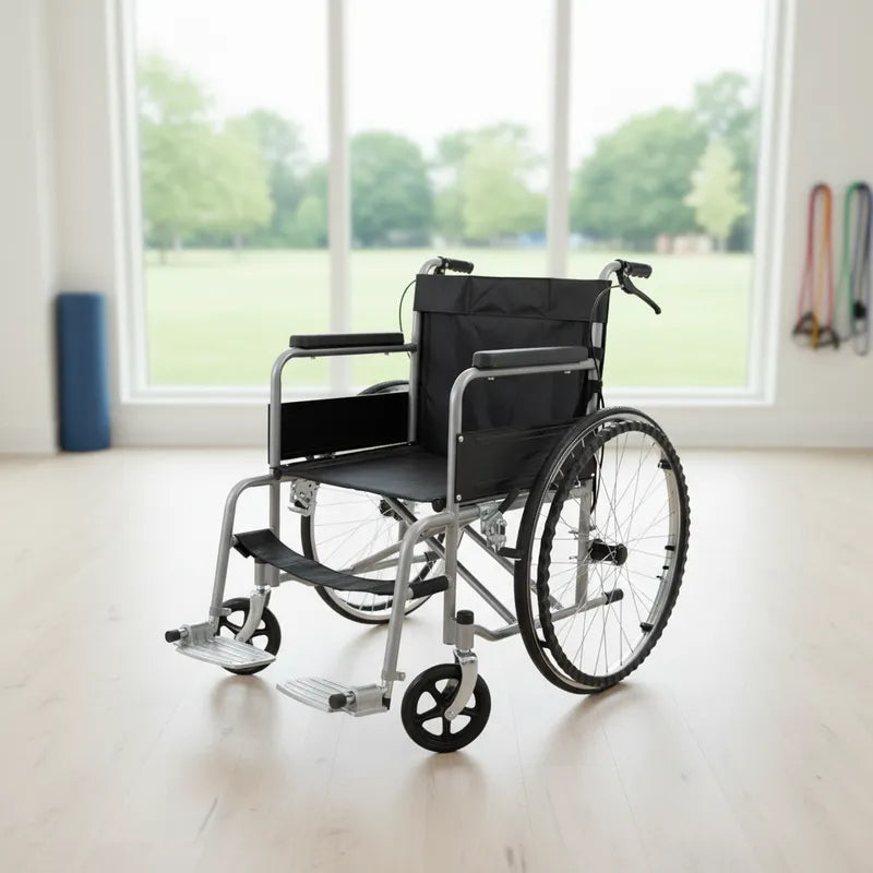 Silla De Ruedas Geriatrica Medica Con Freno Plegable 45cm