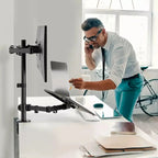 Soporte Escritorio Monitor Notebook Triple 10 a 32 Pulgadas Con Brazo