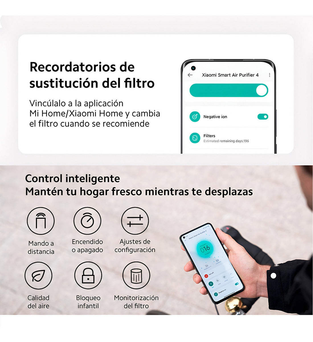 Purificador Aire Xiaomi Smart Air Purifier 4 Eu Blanco